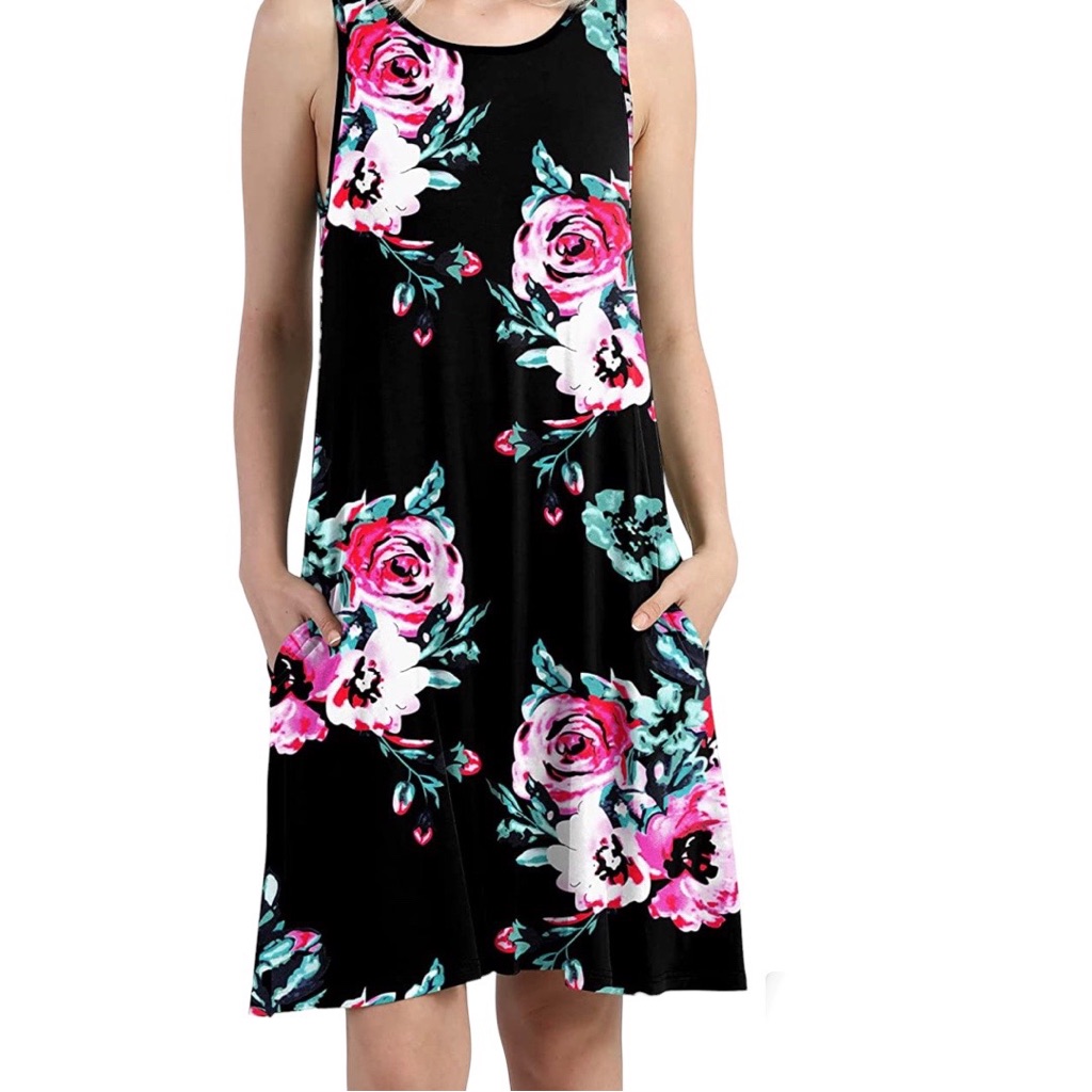 Women’s Black Floral Dress Size Small